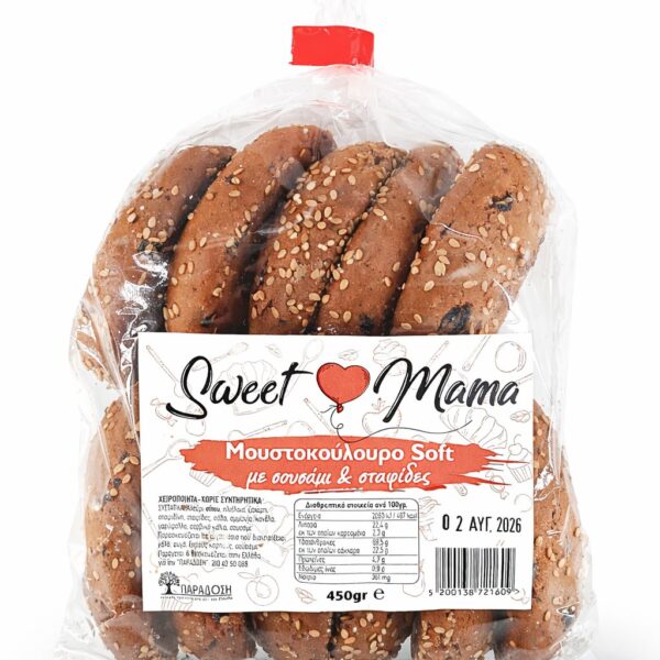 "Sweet Mama" Μουστοκούλουρο Soft με σουσάμι & σταφίδες